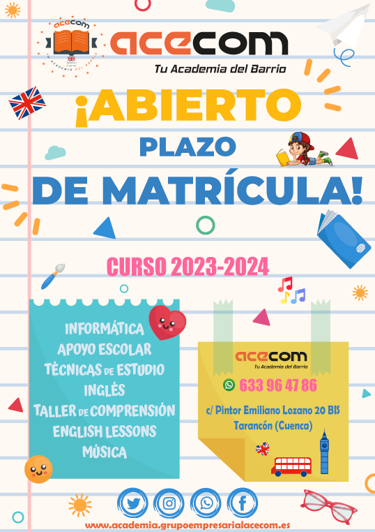 Matriculas Academia Acecom 23-24
