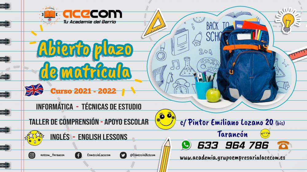 Matrículas Curso 20201/2022 - Academia Acecom