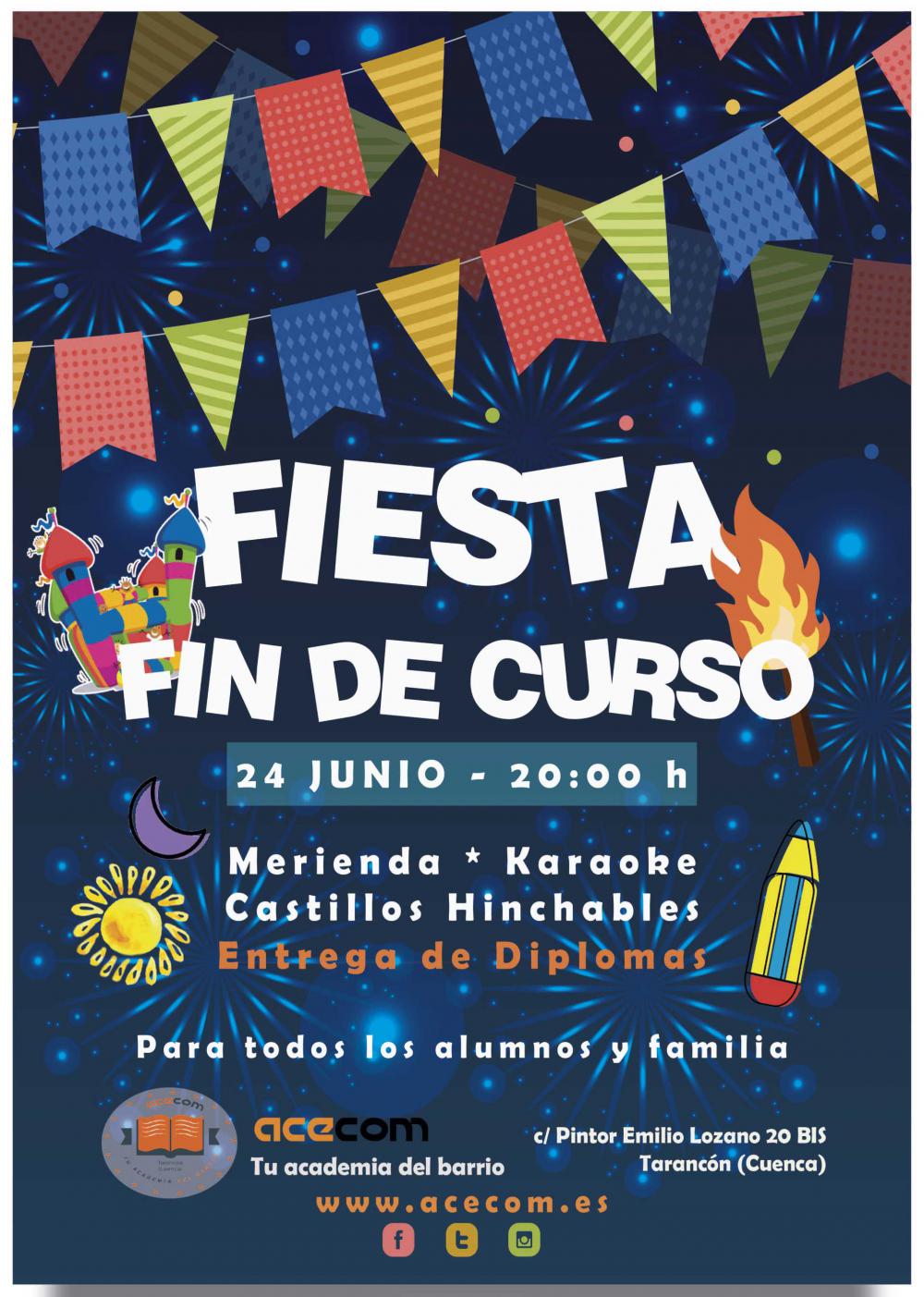 Cartel Fin de Curso Academia Acecom 2019
