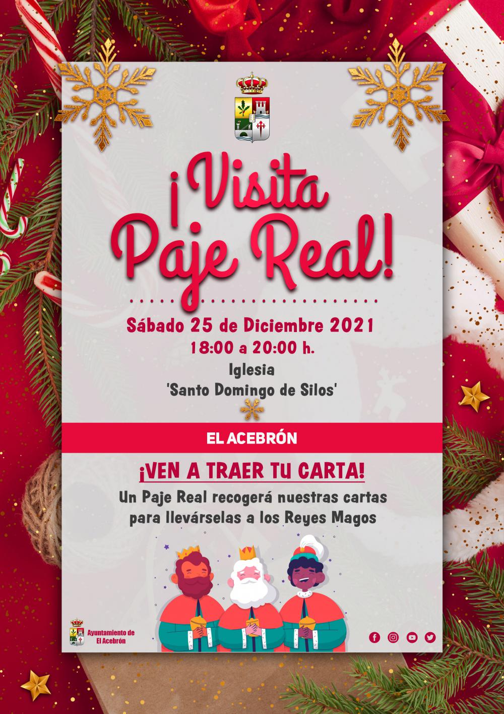 Anuncio Paje Real de los Reyes Magos El Acebrón 2022
