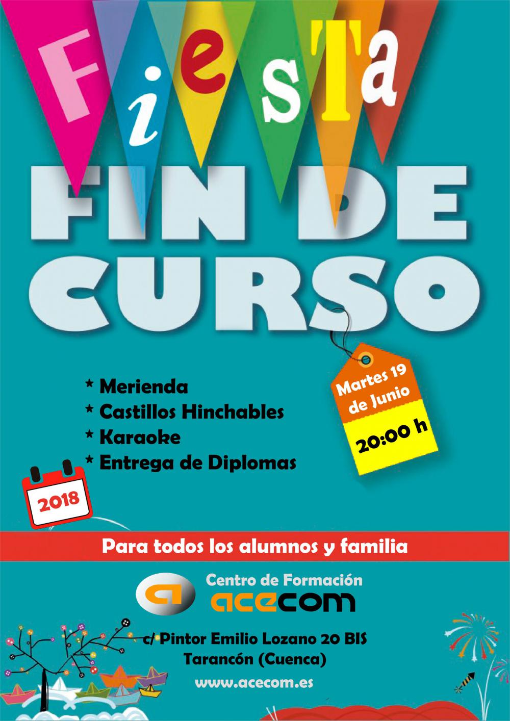 Cartel Fin de Curso Academia Acecom 2018