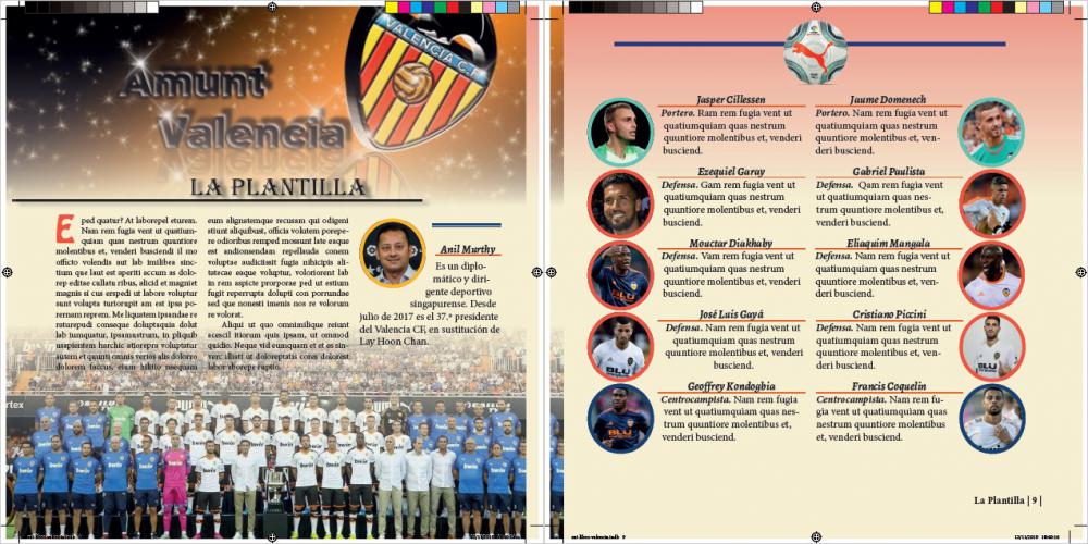 Revista Valencia C.F. - Plantilla