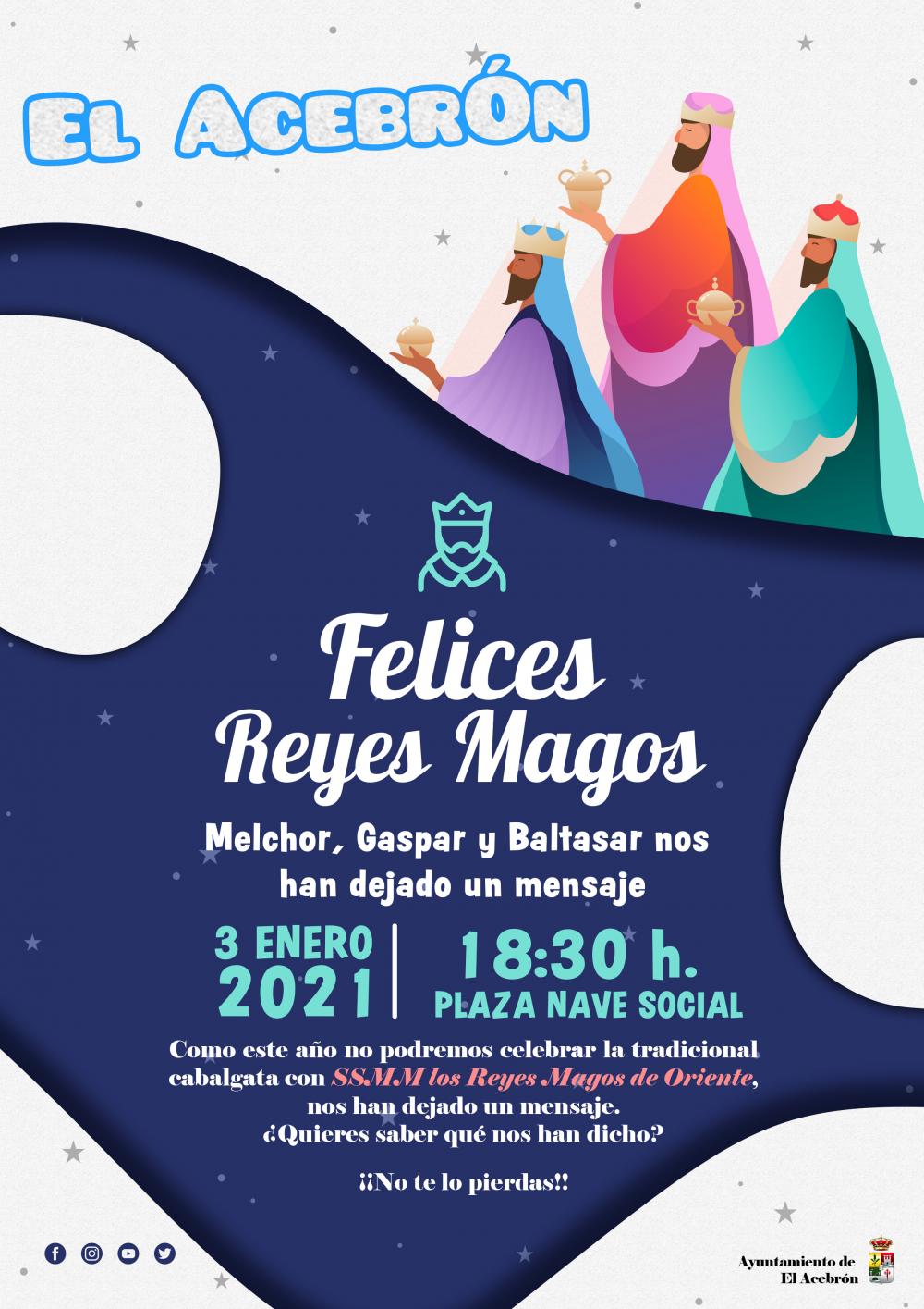 Cartel de Reyes Magos en El Acebrón 2021